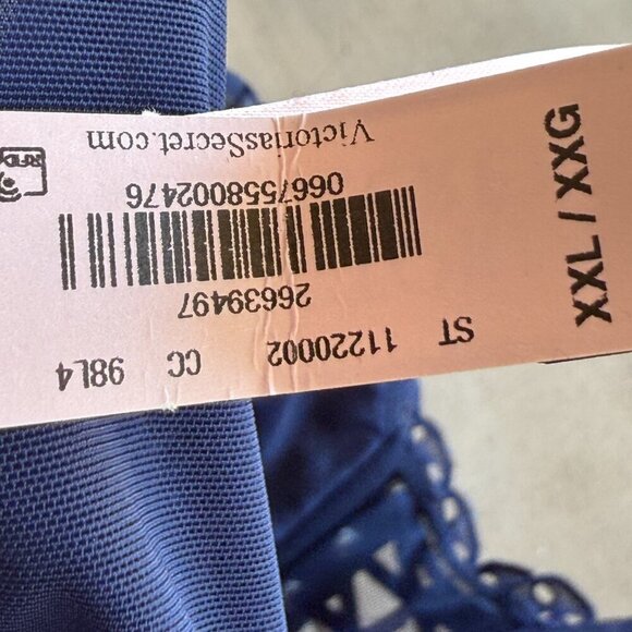 Victoria’s Secret Corset Top Bustier Lace Blue Strapless XL - Picture 6 of 12